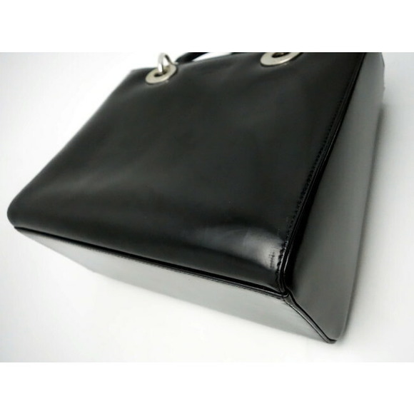 Christian Dior Handbag Lady Dior Cannage Enamel Black - Picture 5 of 7